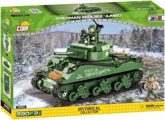 COBI Sherman M4A3E2 Jumbo Cobra King harckocsi építőkészlet (720 elem)