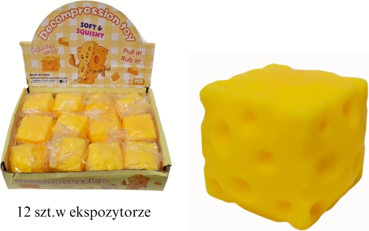 Stresszoldó nyomkodható sajtkocka