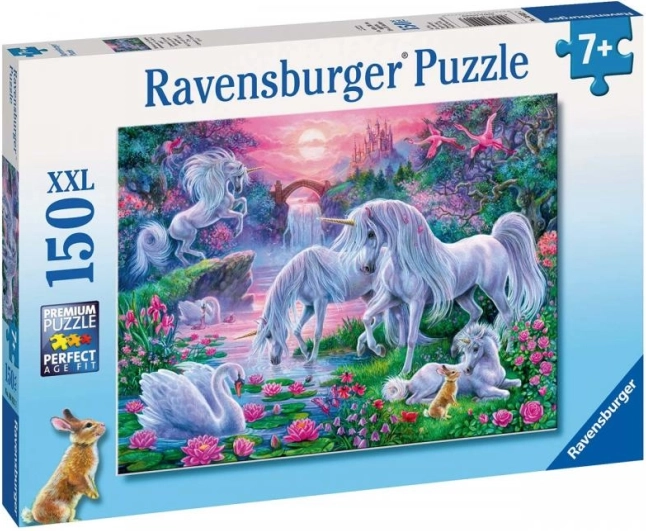Ravensburger puzzle Egyszarvúk a naplemente fényében, 150 darab