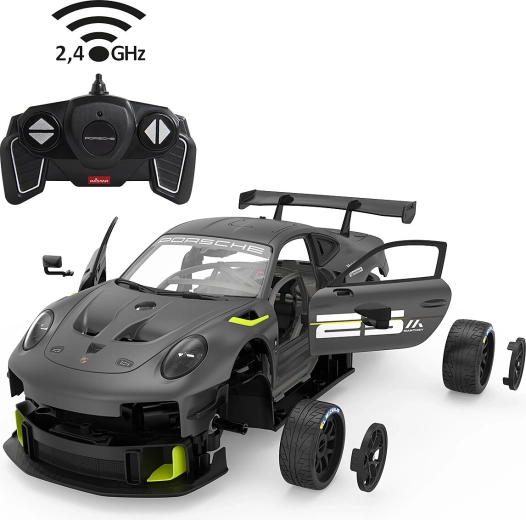 Porsche 911 GT2 RS Clubsport 25 RC autó építőkészlet 1:18 szürke