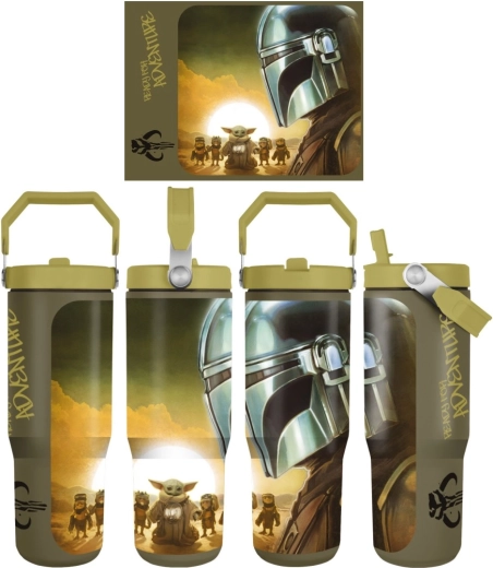 Star Wars Mandalorian és Grogu Sunset utazóbögre pánttal