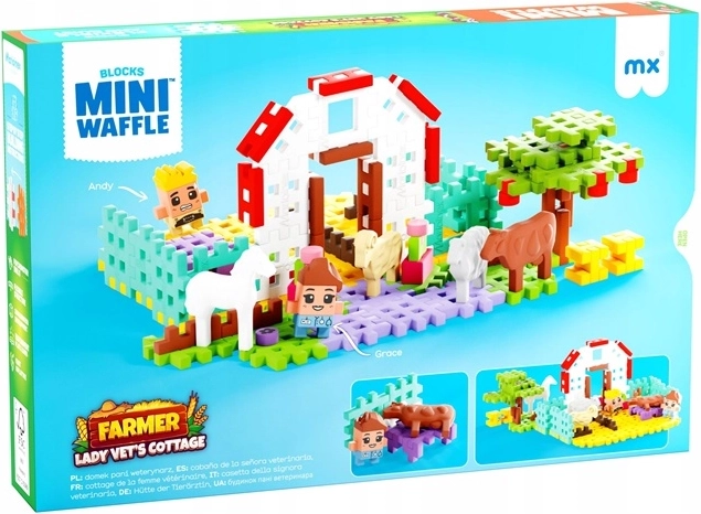 Marioinex Mini waffle farm Grace – állatorvosi házikó (100 db)