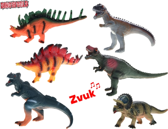 Dinoworld hangot adó dinoszaurusz figura 23–25 cm – 1 db