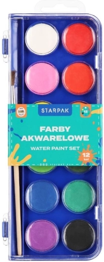 Akvarellfestékek 12 színben ecsettel