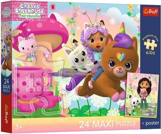 Trefl Maxi puzzle 24 darabos – Gabi cicaháza: Gabi a mentésben + poszter