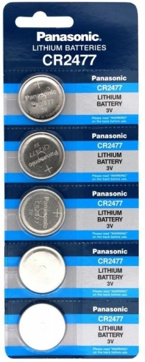 Panasonic CR2477 lítium gombelem 3V, 5 darabos csomag