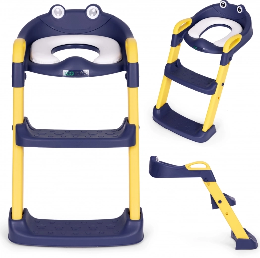 Gyerek WC ülőke létrával, kék ECOTOYS