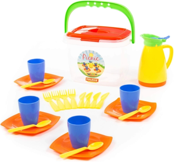 Gyermek piknikkészlet vödörben