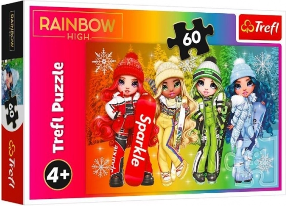60 darabos puzzle – Vidám babák RAINBOW HIGH