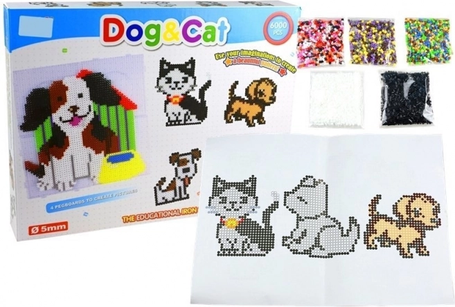 Vasalható gyöngy készlet kutya és macska 6000 db
