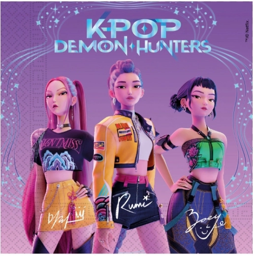 Demon hunters – K-POP papírszalvéták, 33 × 33 cm (20 db)