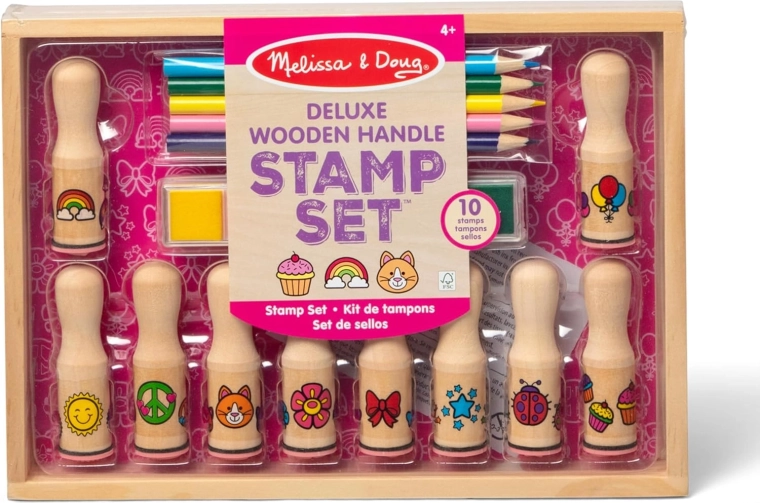 Kreatív deluxe készlet bélyegzőkkel, tintákkal és ceruzákkal MELISSA & DOUG
