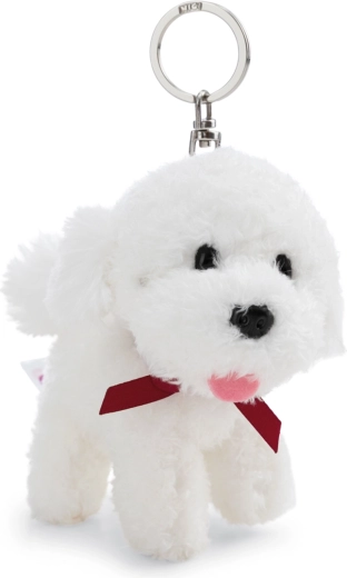 Nici plüss bichon kulcstartó 10 cm