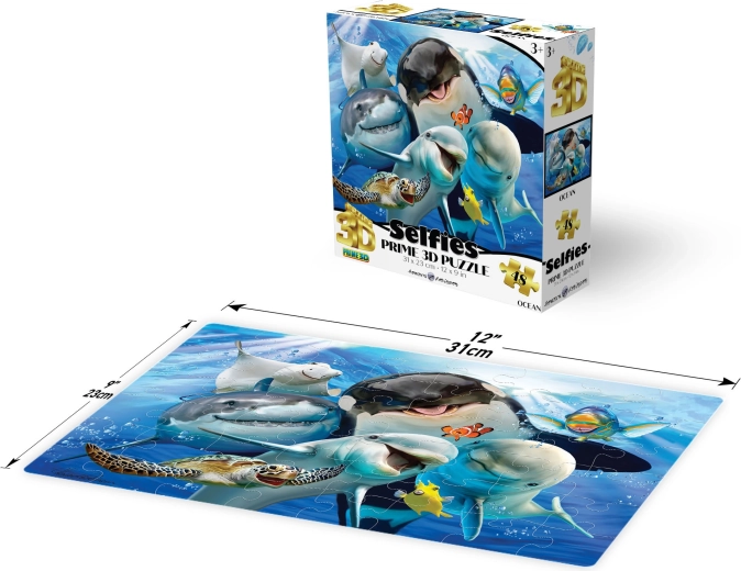 Prime 3D puzzle Selfie az óceánban 48 darab