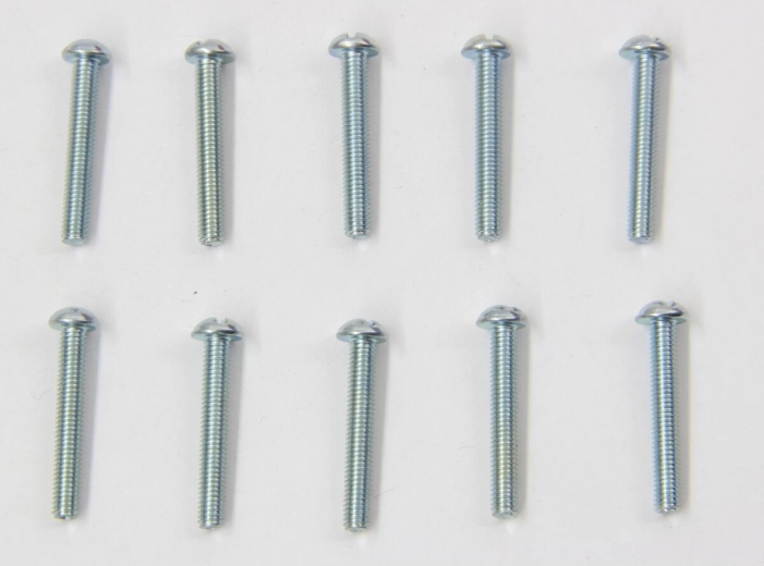 M3 × 20 mm-es hengeres fejű, horganyzott csavarok – 10 darab