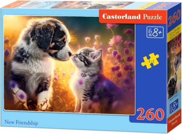 260 darabos puzzle – kiscica és kiskutya: új barátság
