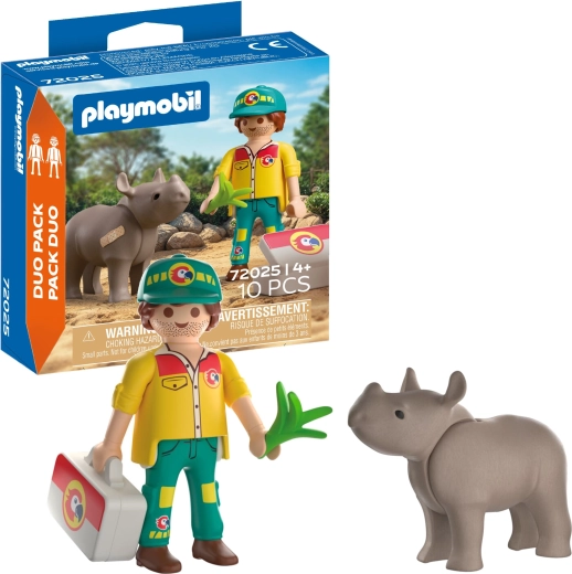 Playmobil Duo Pack – gondozó orrszarvúval és kiegészítőkkel