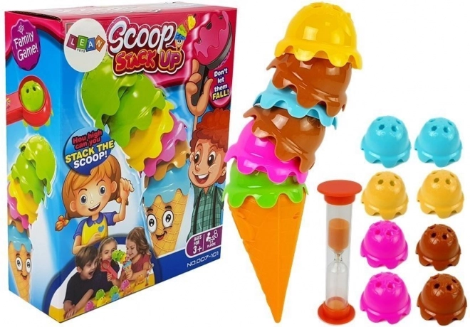 Scoop Stack Up - Családi játék színes fagylalt tölcsérekkel