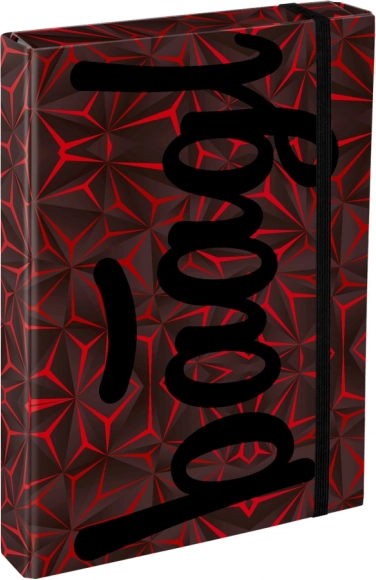 Baagl mappa iskolai füzetekhez A4 Jumbo Red Polygon