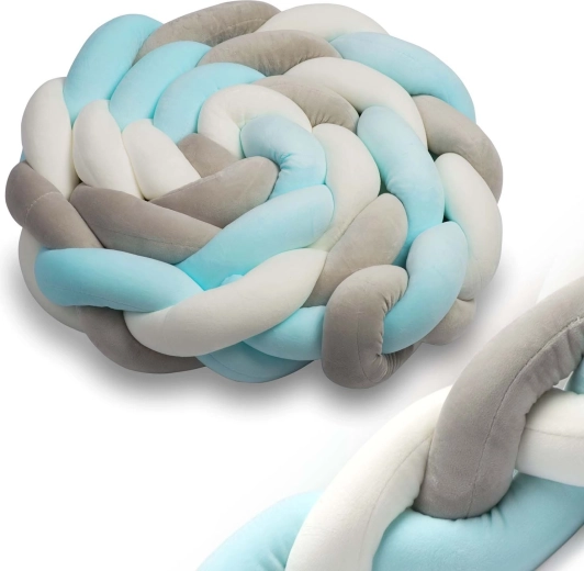 Ricokids fonott rácsvédő kiságyba 2 m – kék–szürke