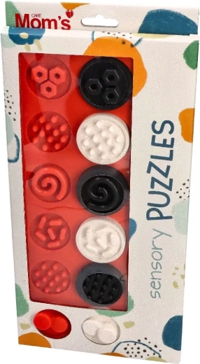 Kontrasztos szenzoros puzzle karikák XL 6 hó+ Mom's Care