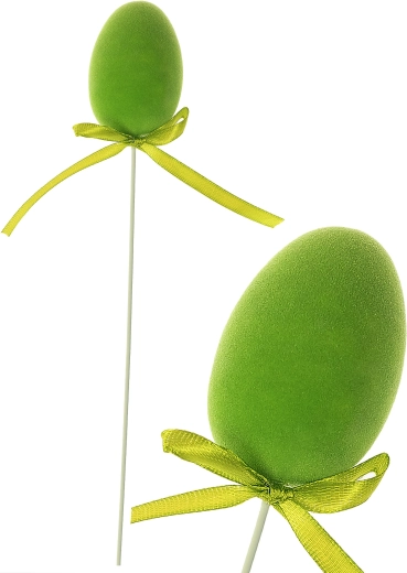 Húsvéti tojás pálcán, mohaimitációval 4 × 25 cm