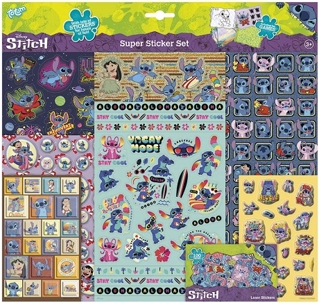 Disney Stitch szuper matricakészlet – 8 ív