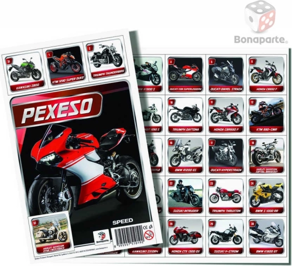 Bonaparte pexeso Moto Speed – motorok (fotók) - 1 db