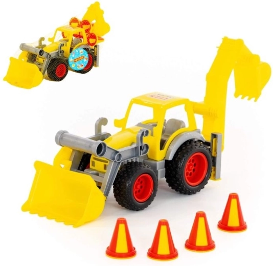 Műanyag traktor első rakodóval ConsTruck