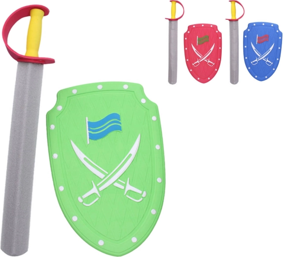 Habszivacs kard és vörös pajzs 57 cm