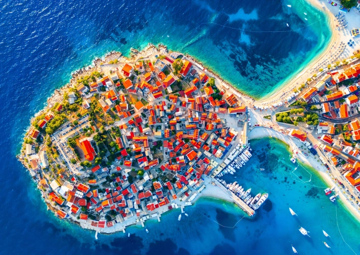 Enjoy puzzle légi felvétel Primoštenről, Horvátország, 1000 darabos