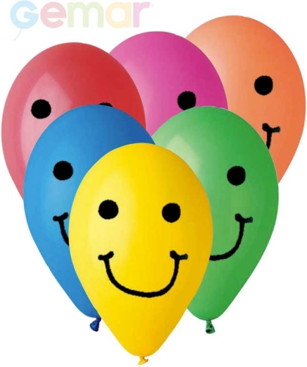 Gemar felfújható pasztell lufi Smile nyomattal 26 cm - 1 db