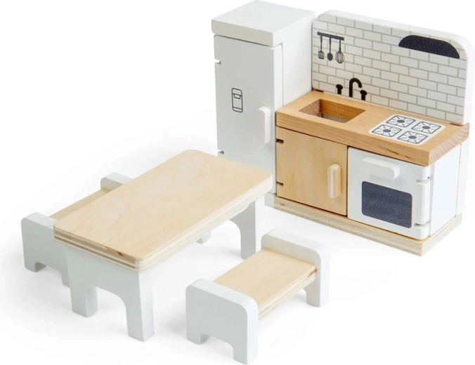 Bigjigs Toys fa konyhai készlet babaházhoz