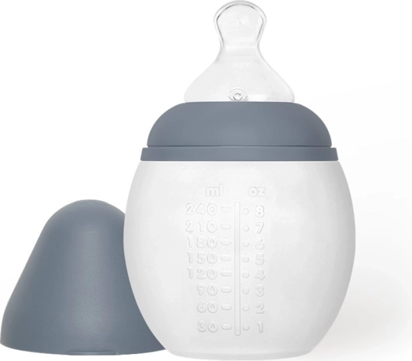 Élhée antikólikás cumisüveg 240 ml blue grey - 1 db
