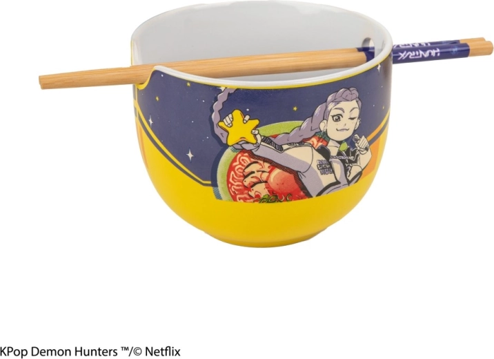 K-pop démonvadászok ramen tál pálcikákkal (Rumi Superstar Flavor)