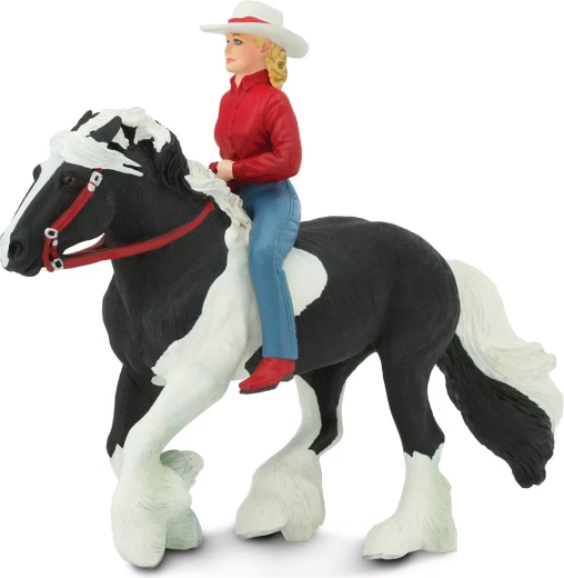 Safari Ltd. lovasnő figurája lóháton