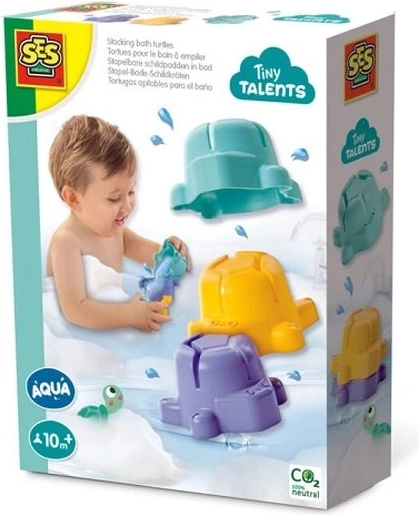 SES Creative Tiny Talents fürdőjáték – egymásra rakható teknősök