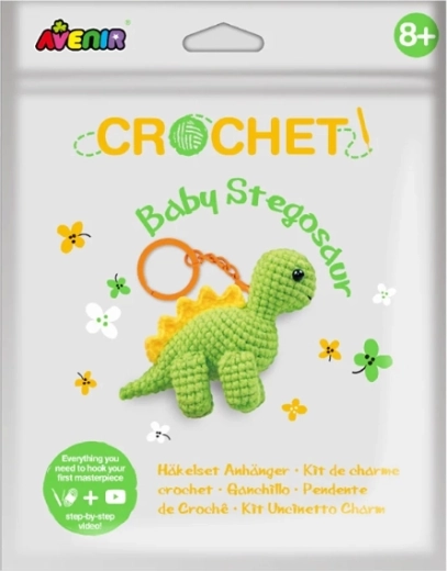 Készítsd el saját horgolt kis sztegoszaurusz kulcstartódat