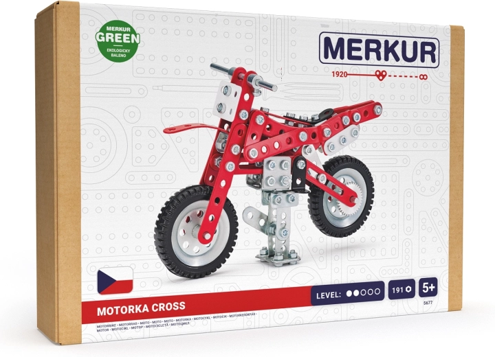 Merkur építőkészlet Dirtbike – fém motor, 191 darab