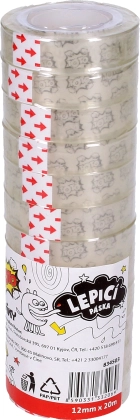 Átlátszó ragasztószalag 12 mm x 20 m, 12 db