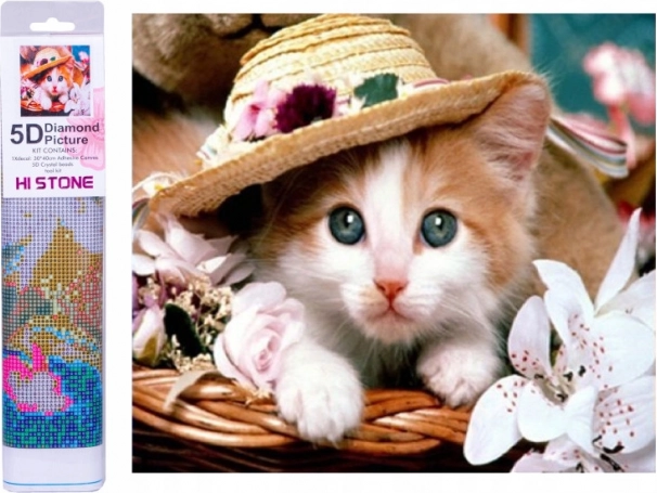 Gyémántmozaik – Kalapos macska