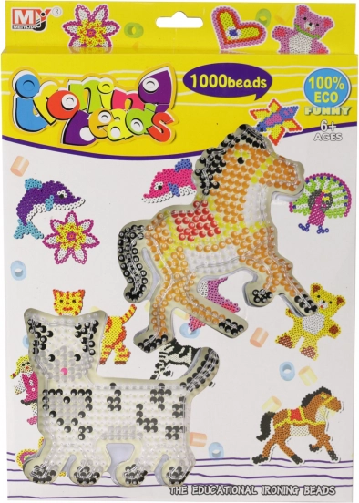 Rávasalható gyöngyök – 1000 darabos készlet sablonokkal