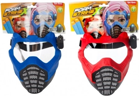 Világító műanyag karneváli maszk, 16 × 19 cm, elemmel