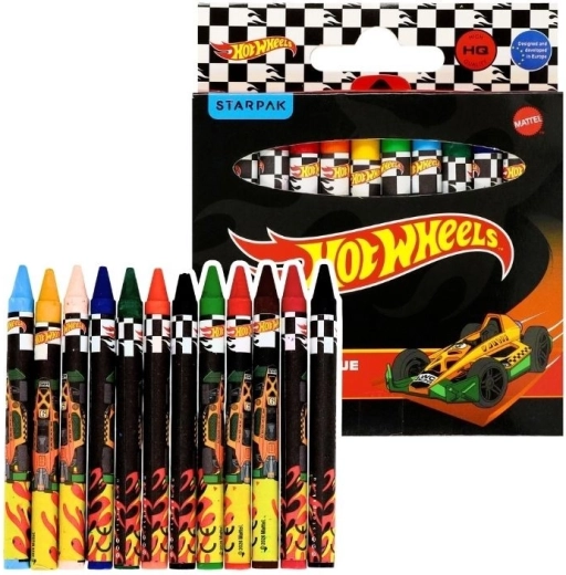 Hot Wheels Black zsírkréták, 12 szín