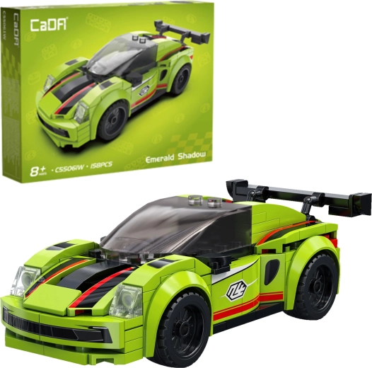 CaDA építőkészlet Emerald Shadow versenyautó, 158 darab