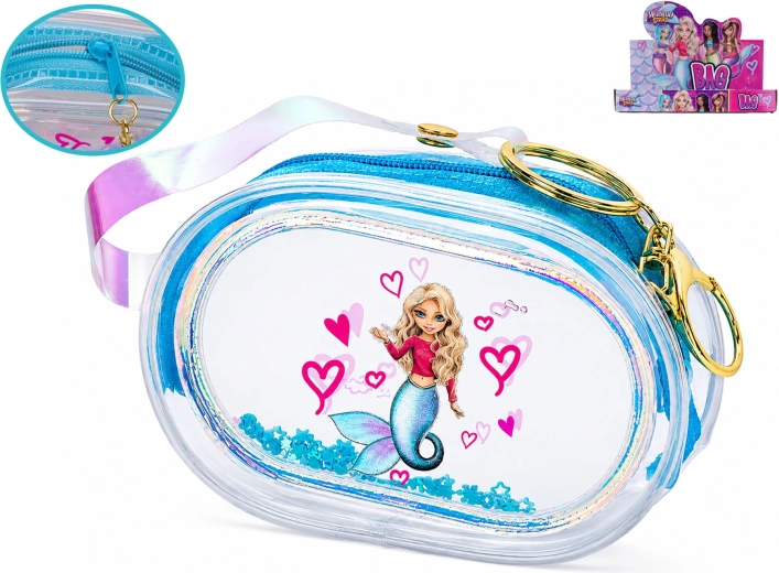 Holografikus gyermek pénztárca Mermaid Stars 8,5 cm
