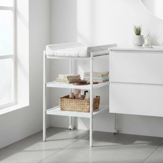 Petite&Mars Lumi White Wood fa pelenkázóasztal