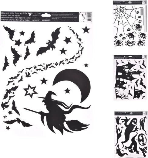 Halloween ablakdekor fólia 30 × 42 cm (4 mintás mix)
