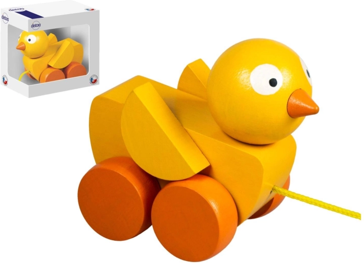 Húzható fából készült csibe