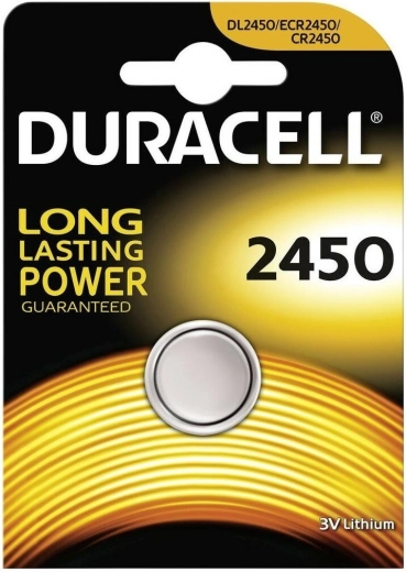 Lítium gombelemes akkumulátor 3V DURACELL 2450